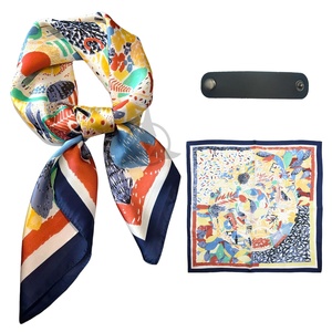 <b>Neckerchief</b> Latest Sheer Elegance Cool Touch Silk Scarf Vintage Inspired Charm Silk Scarf Adds Statement Silk Scarf - Product Image 1