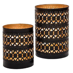 Stylish Iron Votive <b>Candle</b> Medium Size Unique Design <b>Black</b> Color Plant Design <b>Candle</b> Holder Modern Home Decor - Product Image 2