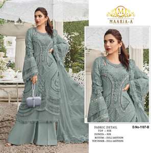 Ensemble de costume palazzo traditionnel indien pour femme, brodé, séchage rapide, idéal pour les fêtes, qualité supérieure, vente en gros - Product Image 2