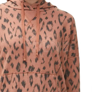 <b>Women's</b> Winter Season Hoodie Quick Dry Casual Cotton Polyester Printed Knitted Fabric <b>Lined</b> Front Made Pakistan Hooded Collar - Product Image 4