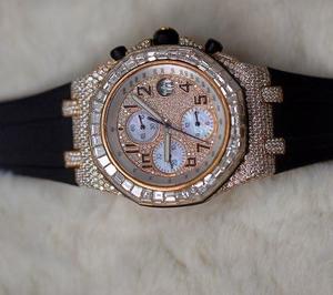 นาฬิกาอะนาล็อกสแตนเลสสตีลจากผู้ส่งออกอินเดียประดับเพชรเพชรแบบฮิปฮอป Bling เย็นดีไซน์ใหม่ - Product Image 2