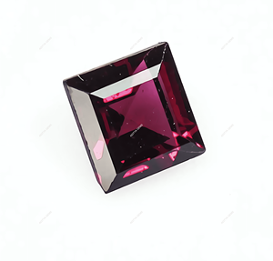 Piedras preciosas facetadas sueltas de forma cuadrada de granate rodolita natural para la fabricación de joyas certificadas de 3mm a 10mm - Product Image 4