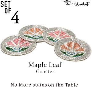 36" Glass Beaded Dining <b>Table</b> Coaster High Quality Hand Beaded Work With Custom Floral Design <b>Low</b> Price Coaster for Christmas - Product Image 4