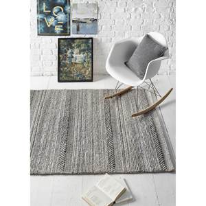 Chunky Handmade Wool Knitted <b>Rug</b> for Living Room <b>Boho</b> Modern Natural Grey Hallway Carpet - Product Image 3