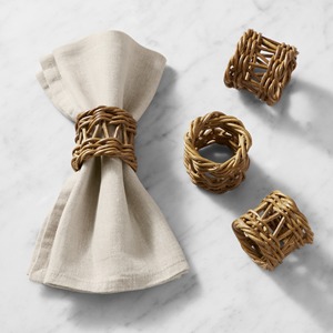 Porte-serviettes de style bohème pour la décoration du dîner, anneaux en rotin pour serviettes de table - Product Image 1