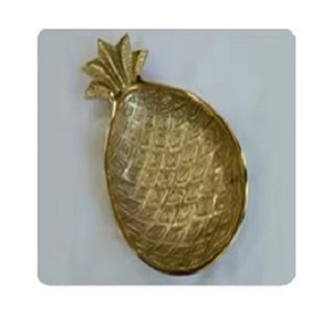 Bandeja grande de aluminio para servir, diseño de forma de hoja de Metal plateado de lujo, regalo de pastel de postre para el hogar, plato de frutas secas y plato de dulces - Product Image 6