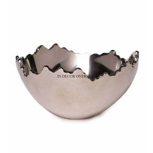 Aspecto atractivo elegante diseñador elegante aluminio fundido plata brillante pulido MESA CENTRO DE MESA frutas y dulces bandeja para servir - Product Image 1