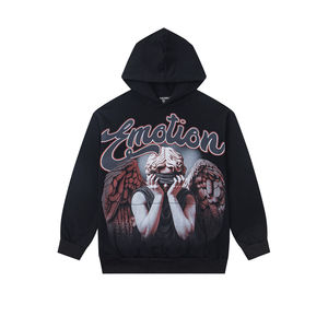 Sudadera con Estampado Personalizado, Unisex, Holgada, de Felpa, Cálida, de Algodón, con Costuras Resistentes, Elegante, Moderna, para Uso Diario, Invierno, Ropa Urbana - Product Image 1