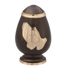 Urne funéraire décorative pour cendres Grande vente Mains en prière Fournitures funéraires Urnes Équipement de service commercial - Product Image 1