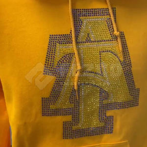 Sudadera con capucha de invierno con diamantes de imitación para hombre, ropa de calle de mezcla de poliéster/algodón, jersey de moda, atuendo informal a la moda - Product Image 4