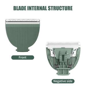 Lames de rechange hygiéniques en céramique vertes pour tondeuse corporelle et tondeuse à cheveux - Product Image 5