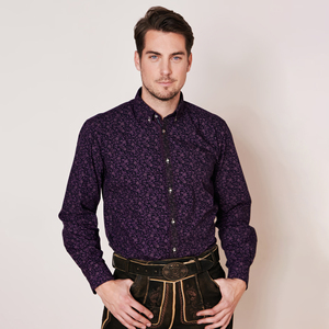 Chemise bavaroise chemise à manches longues de haute qualité, prix de gros meilleures chemises Oktoberfest d'usure, coton à manches longues - Product Image 1