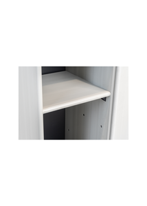 Mongardi Compact Utility Cabinet Double Tiers Single <b>Shelf</b> Grey PVC PP L34xW39.5xH85cm <b>Standing</b> Multifunction Storage Racks - Product Image 5