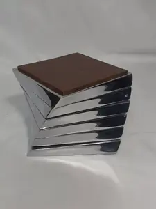 Attractive Designer Square Shape <b>Stainless</b> <b>Steel</b> Coaster Custom Logo Non-Slip <b>Table</b> Top Dining Factory Supply - Product Image 4