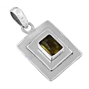 Pendentif en argent 925 avec pierre précieuse œil de tigre pour femmes, style bohème, plaqué or, bijoux de mode avec charmes naturels - Product Image 1