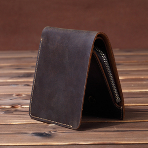 Cartera Corta de Cuero Sólido para Hombre GENTS GARB con Forro de Poliéster, Cierre Personalizado, Diseño Duradero, Multifuncional, Tarjetero y Monedero - Product Image 3