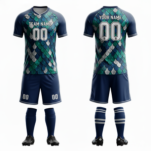 Uniforme de Fútbol Profesional Sublimado |   Opciones de Diseño Ilimitadas |   Nombre del Equipo y Número - Product Image 1