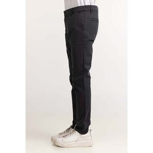 Pantalon Kaki Basique Teint en Coton Ébène 100% Tissu Oxford Coupe Droite Tendance Taille Haute avec Fermetures Éclair Décoratives Taille XL WS23-001 E - Product Image 4