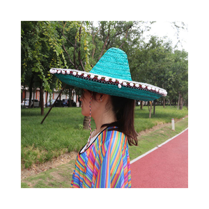 Mexico Sombrero Mexican Straw <b>Hats</b> Wide Brim Colorful Edges <b>Party</b> Supplies Decorative <b>Adult</b> Gift Halloween Outdoor - Product Image 5
