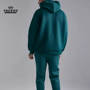 Sudadera con capucha extragrande para hombre, 100% algodón de alto gramaje, con corte holgado y teñido liso, de mezclilla teñida, fabricada a medida por OEM - Product Image 5