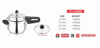 Casserole électrique en acier inoxydable Elite Model 5L, revêtement antiadhésif brillant, base à induction, certifiée ISI, multi-usages