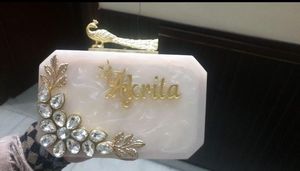 การตกแต่งที่เชื่อมโยงกับคลัทช์เรซินคุณภาพมาตรฐานกระเป๋าดีไซน์เนอร์ที่ไม่ซ้ำใครหรูหราเป็นมิตรกับสิ่งแวดล้อมงานแฮนด์เมดราคาที่ดีที่สุดดีไซน์ตกแต่ง - Product Image 6