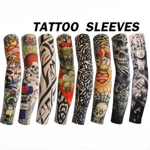 Venta al por mayor elástico poliéster Spandex protección UV manga del brazo verano resistente al sol compresión brazo mangas sublimación diseño - Product Image 3