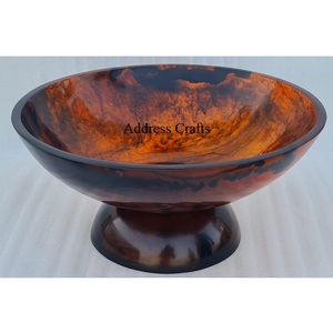 Ensaladera de resina de tortuga de último diseño, cuenco de resina de Color ámbar, cuencos para servir de grado alimenticio de alta calidad, vajilla, platos de vajilla - Product Image 1