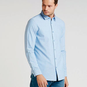 เสื้อเชิ้ตแขนยาวผ้าลินินทรงหลวมสำหรับผู้ชายเสื้อเชิ้ตผ้าฝ้ายออกแบบได้ตามต้องการสำหรับผู้ชาย - Product Image 5