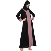 Abaya de Chifón de Seda para Mujer, Estilo Islámico Modesto, Corte Recto, Cintura Natural, Ecológica, Largo hasta el Tobillo, con Bordado, para Uso Diario, Venta al Por Mayor Personalizada