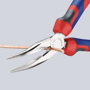 For KNIPEX 160 mm <b>Long</b> Flat-<b>Nose</b> Pliers with 40 Angled Multi-Component Handles - Product Image 3