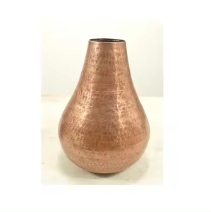 Florero de diseño martillado de metal vintage elegante de alta calidad, tamaño y forma personalizados para decoración del hogar, maceta de interior - Product Image 3