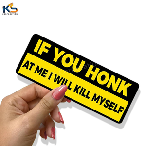 Không Thấm Nước Vinyl Decal Bumper Sticker Tùy Chỉnh 'Honk Tôi Tôi Sẽ Giết Mình' Thiết Kế Cho Xe Ô Tô Xe Tải Xe Tường Sticker In - Product Image 1