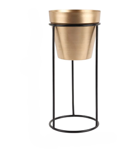 Maceta de acabado dorado de decoración atractiva a granel para macetas de decoración de jardín y balcón a un precio asequible - Product Image 1
