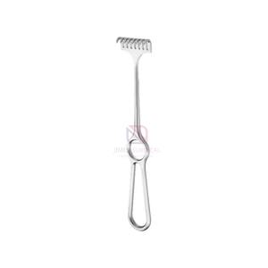 Compre Retractor VOLKMANN de Acero Inoxidable de 220 mm |   Pinza de 8 Puntas Semiafiladas de 8.50 mm de Profundidad y 40 mm de Ancho para Uso en Cirugía Plástica - Product Image 1