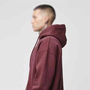 Sudadera de algodón 100% con estampado de logotipo personalizado para hombre, de gran tamaño Sudadera con capucha, bordado con hombros caídos, técnica básica, ropa de invierno - Product Image 3