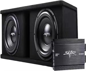 Livraison gratuite Skar Audio Sdr-2X12D4 Dual 12 2400 Watt Chargé Porté Subwoofer Boîtier et Amplificateurs Disponibles - Product Image 1
