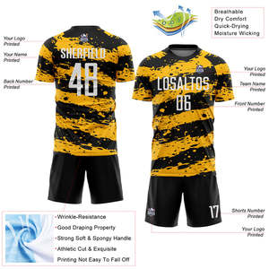 Uniformes de football disponibles en designs personnalisés tissu extensible respirant coutures solides résistance à l'humidité et finition athlétique - Product Image 2