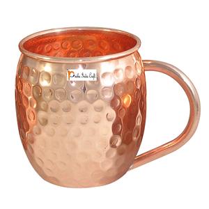 Barril de cobre indio Moscow Mule Taza sólida Cobre sólido puro Fabricación de alta calidad Tazas de cobre a precio de fábrica de La India - Product Image 2