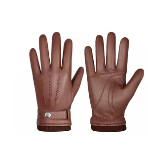 Venta al por mayor de guantes de conducción de automóviles de piel de venado para hombres, moda de invierno, fabricante de guantes de piel de oveja genuina de Pakistán - Product Image 1