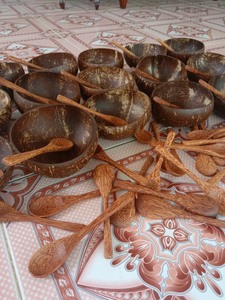 ชามมะพร้าวและช้อนทำจาก100% ธรรมชาติทำด้วยมือโลโก้ตามสั่ง - Product Image 4