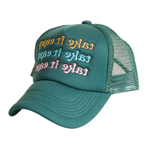 Chapeau d'été personnalisé réglable respirant à visière chapeau de camionneur brodé couleur différente maille contrastée sport décontracté - Product Image 1