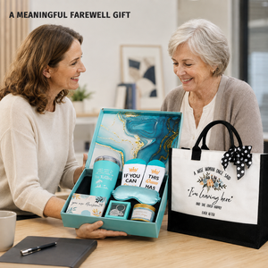 Set de Regalo de Jubilación para <span class=keywords><strong>Mujer</strong></span> con Logotipo Personalizado: Vaso Térmico, Bolsa de Mano, Vela, Calcetines y Llavero para Compañera de Trabajo, Maestra, Enfermera, Jefa, <span class=keywords><strong>Despedida</strong></span> - Product Image 6