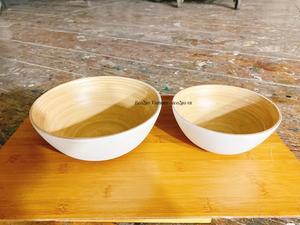 Ensaladera de bambú hilado ecológica de alta calidad con juego de cuchara y tenedor de Eco2go Vietnam - Product Image 3