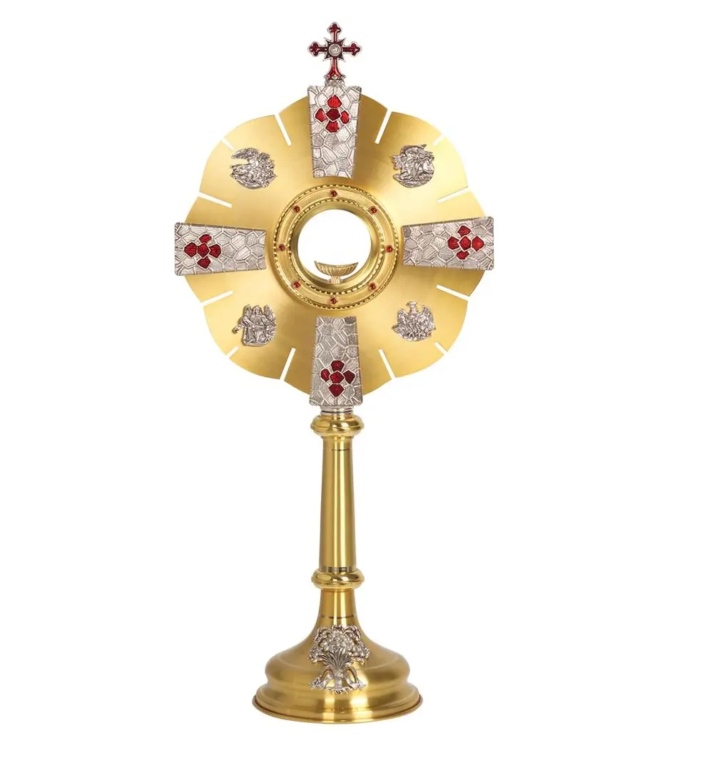 Superb quality regular basis monstrance Finishing Round Base church product India 2024 New Innovation at Competitive Price