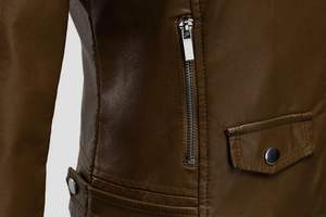 Nueva chaqueta de bombardero de cuero de oveja auténtica con estilo transpirable, chaqueta de cuero corto para mujer - Product Image 5