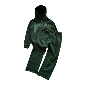 Logo personnalisé bonne qualité hommes vêtements de rue Fabricant 100% coton prix de gros sérigraphie pull surdimensionné hommes survêtement - Product Image 4