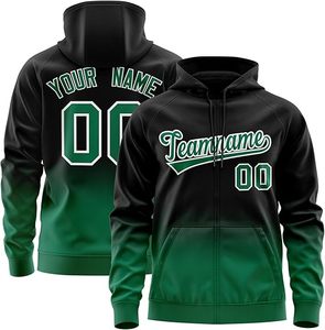 Custom Logo Gradient Embroidered Dyed Autumn Vintage Men's Fleece Jacket Sublimation Print Team Sweatshirt Sports Wear Pockets - Product Image 1