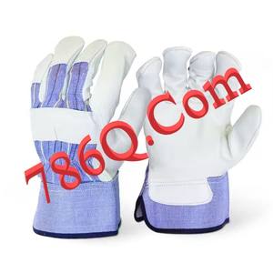 Guantes de seguridad de cuero de vaca con abertura, guantes de trabajo de calidad - Product Image 1