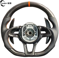 Volant sport à 3 branches en cuir et fibre de carbone avec LED, couleur personnalisable, pour McLaren 720S 570S 600LT 540C (2017-2021)